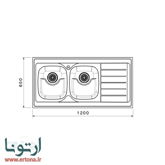 سینک روکار بیمکث مدل 925